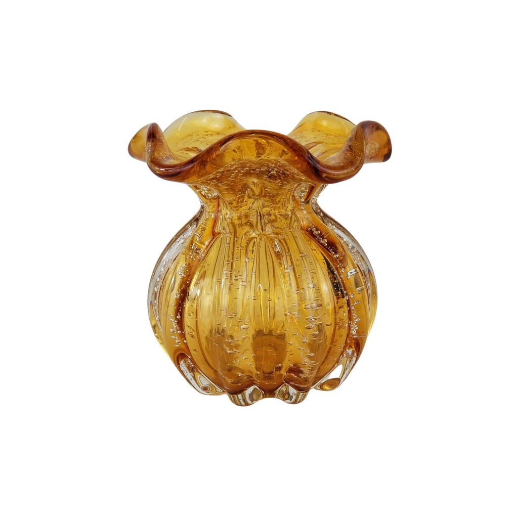 Vaso Trouxinha de Murano Decorativa Petit - Laradore Âmbar em Oferta na Shopee
