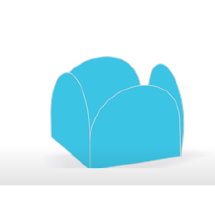 KIT Forminhas Azul Céu Para Doces 4 Pétalas 3,3X3,3X2,2  10.57 (Nc Toys Simples)