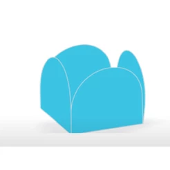 KIT Forminhas Azul Céu Para Doces 4 Pétalas 3,3X3,3X2,2 10.57 (Nc Toys Simples)