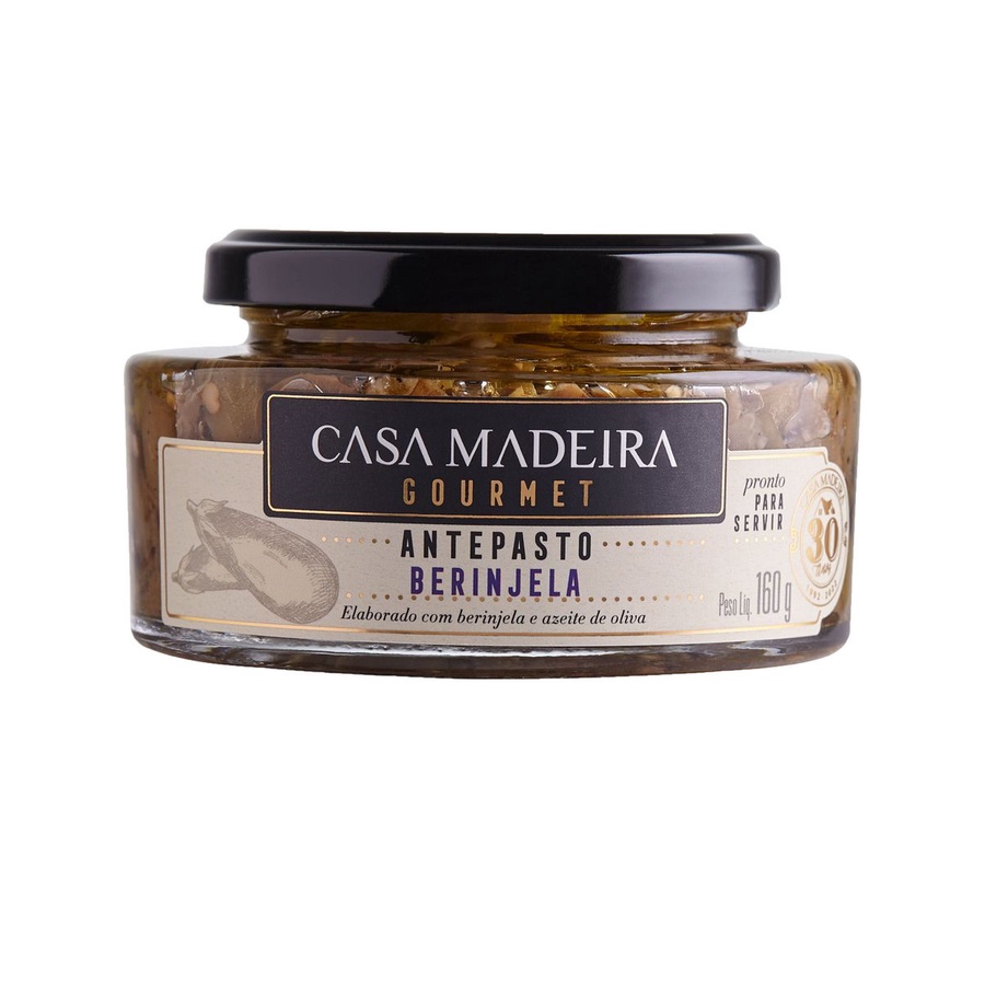ANTEPASTO CASA MADEIRA GOURMET  BERINJELA 160G em Oferta na Shopee
