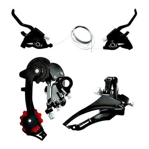 Kit De Transmissão Bike Cambio Marcha 21 Velocidades