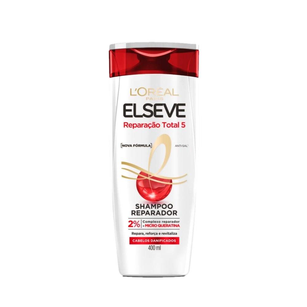 Shampoo Elseve Reparação Total 5 Reparador 400ml em Oferta na Shopee