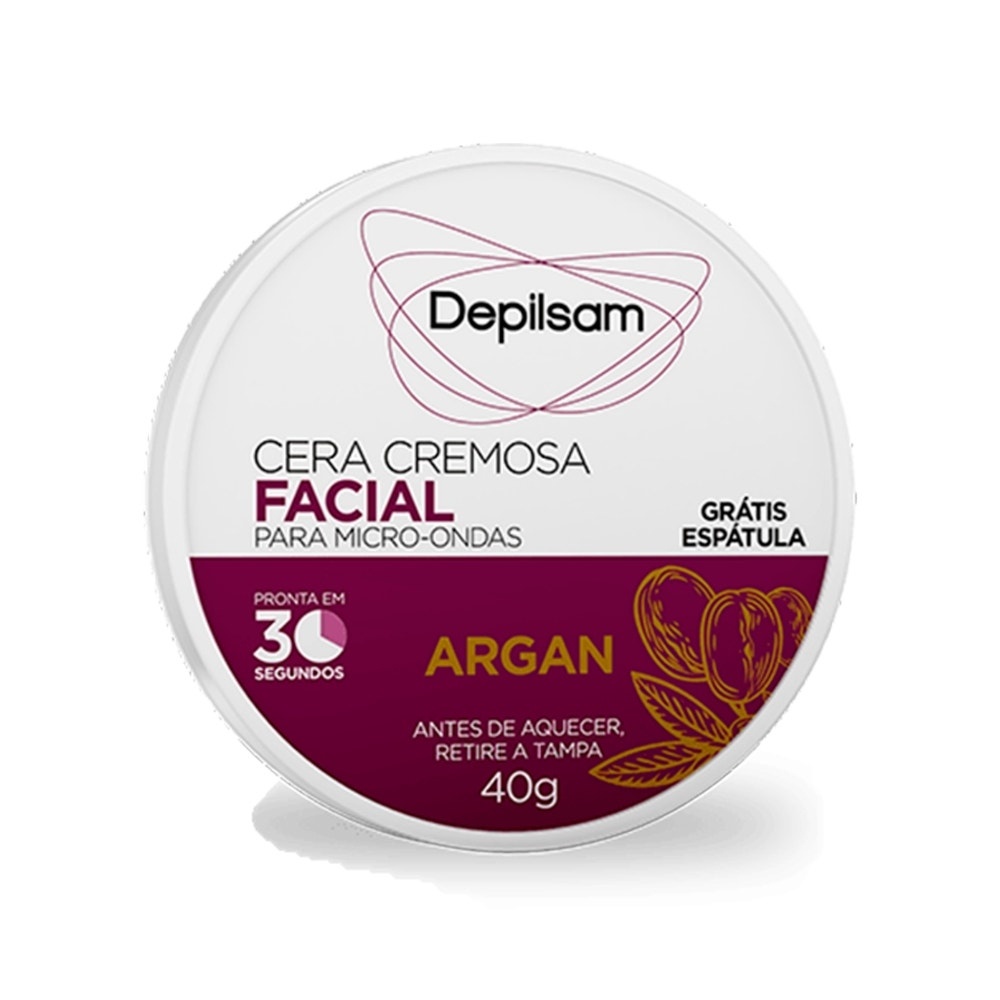 Cera Depilatória De Microondas Depilsam Argan 40g em Oferta na Shopee