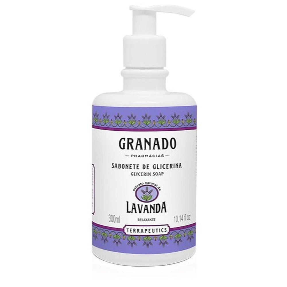Sabonete Líquido Granado Glicerina Terrapeutics Lavanda 300ml em Oferta na Shopee