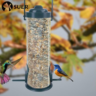SUEBR Alimentador Automático De Pássaros De Estimação De 1 Peça Pendurado Ao Ar Livre Furos Múltiplos