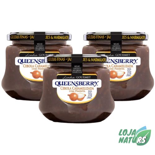 KIT 3 Molho Agridoce de Cebola Caramelizado Gourmet 310g - Queensberry