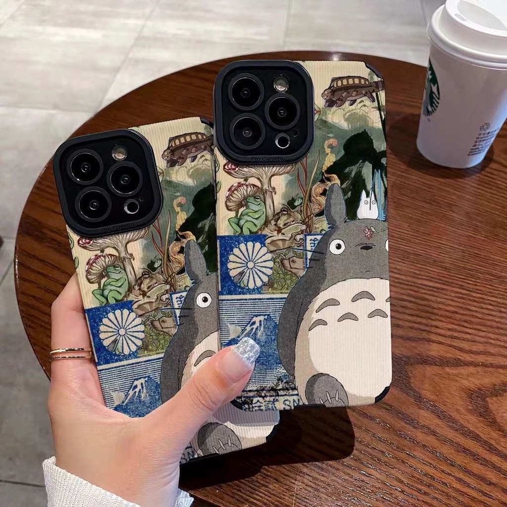 Adequado Para iPhone 15/16/17Promax 14Promax 11Promax 12/13/15/6/7/8Plus XR Xmax Cartoon Fofo Totoro Capa De Telefone Co