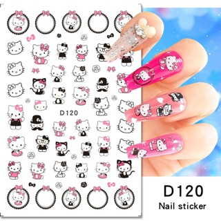 Desenho Animado Bonito Hello Kitty , Kulomi , 3D Autocolante De Arte De Unha Produtos Para Melhorar As Unhas
