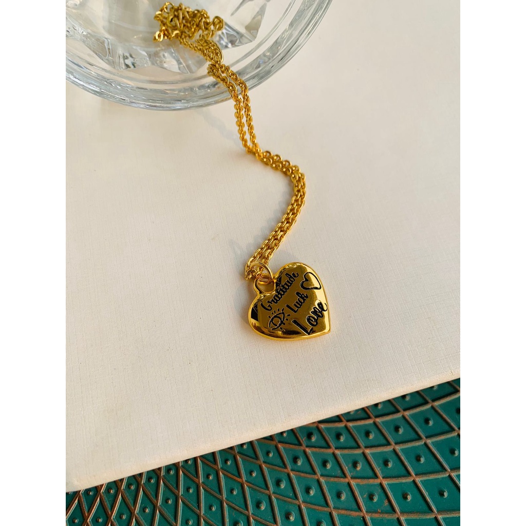 Colares chocker pingente coração a Ouro Semi Joia Verniz Italiano