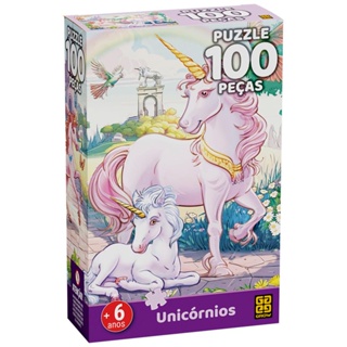 Puzzle 100 peças Unicórnios em Oferta na Shopee