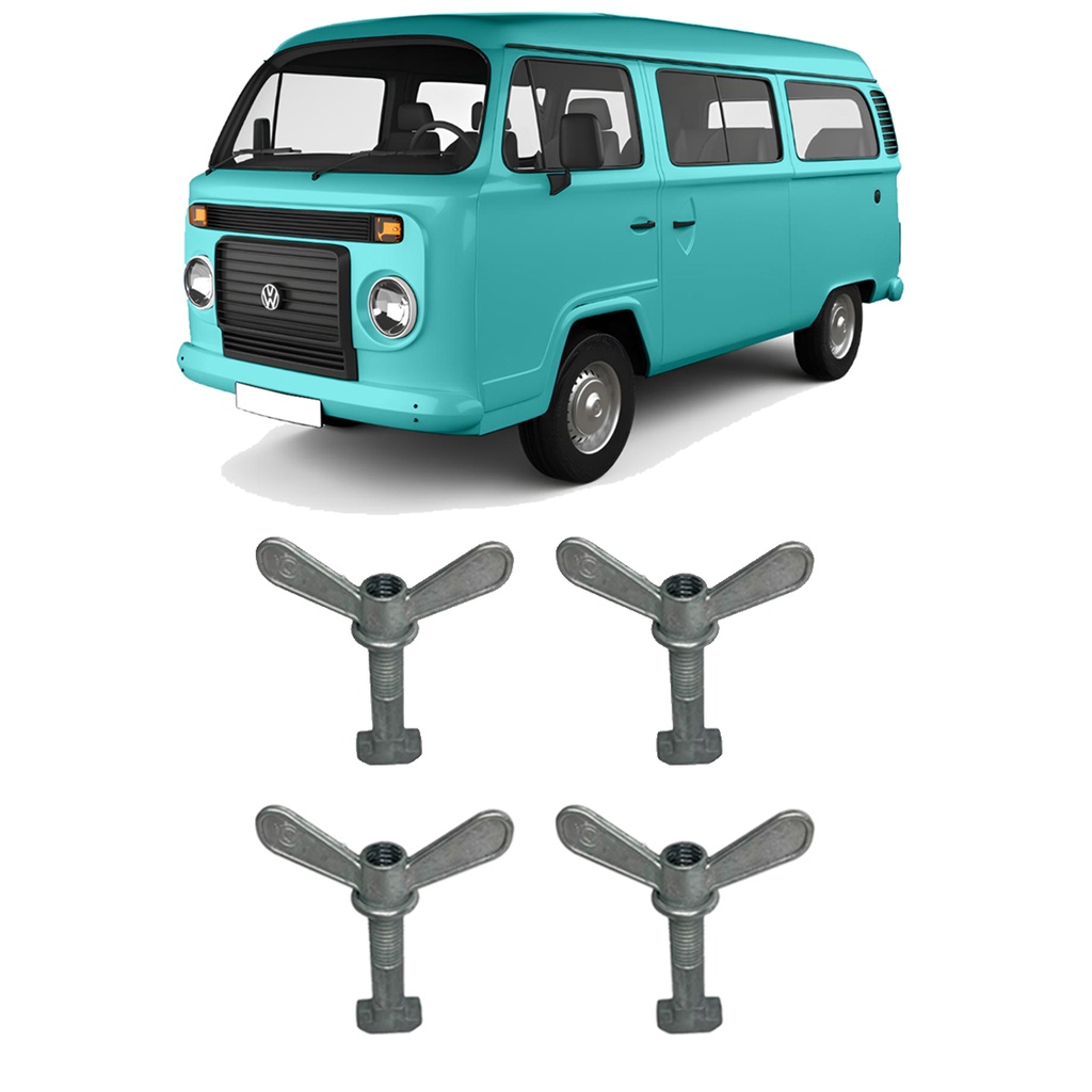 Kit 4 Parafuso Presilha Banco Traseiro Kombi Clipper 97 a 2013