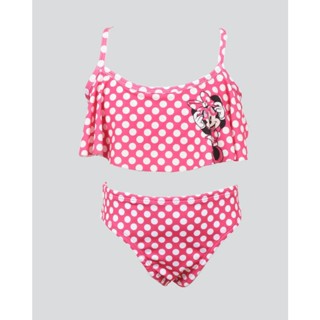 Conjunto Biquíni Infantil Disney Minnie Estampado Rosa