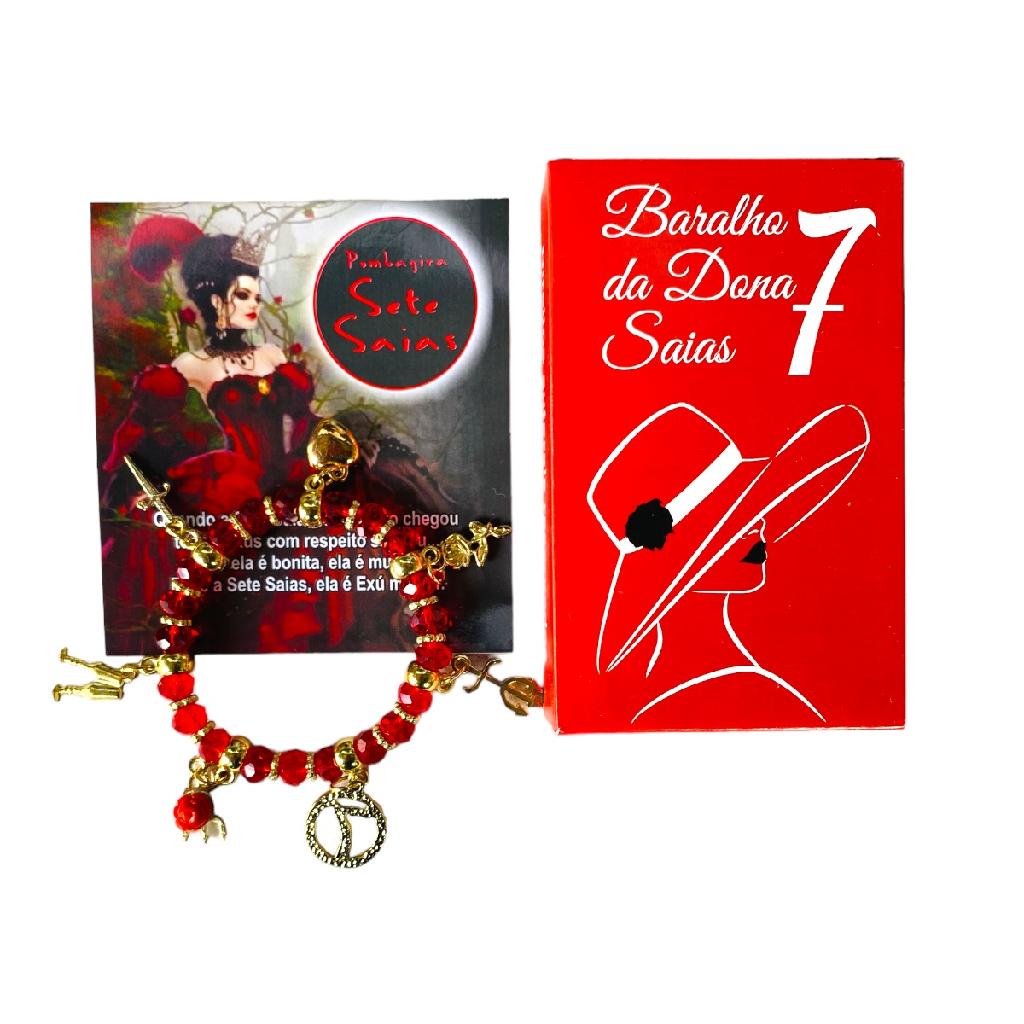 Kit Dona Sete Saias Baralho + Pulseira em Oferta na Shopee