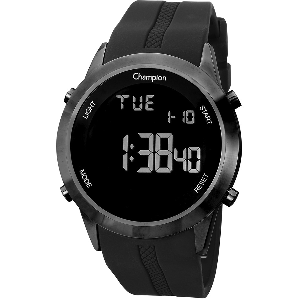 Relógio Champion Masculino Digital Esportivo Preto Silicone Original À Prova D'Água Treino CH40259D - Watches