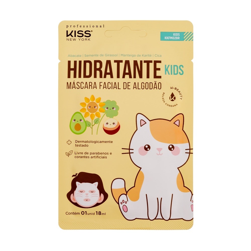Máscara Facial Kiss Kids Hidratante Kkfm02br - Beauty
