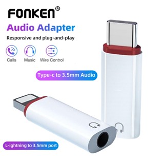Fonken 3.5mm Fêmea Para Tipo C/iOS Adaptador De Fone De Ouvido Macho Conversor OTG Áudio AUX iPh Samsung Xiaomi