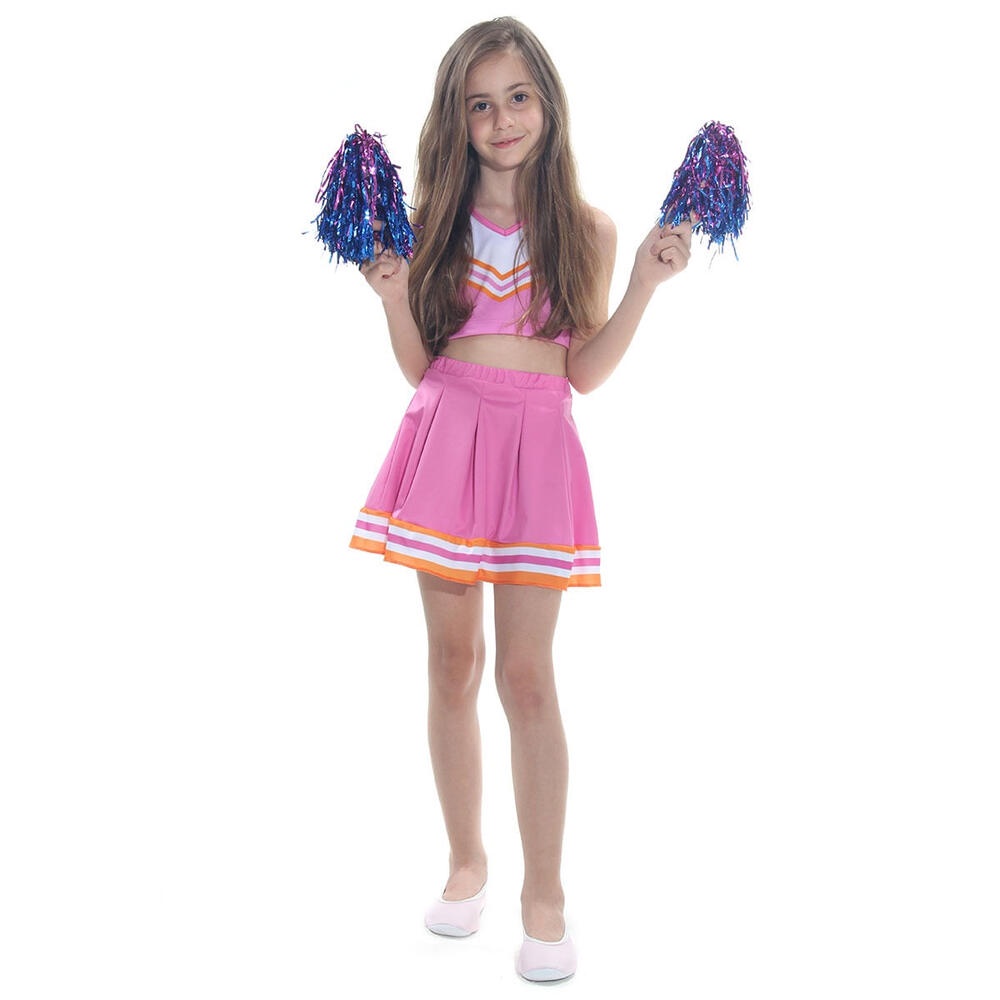 Fantasia Lider De Torcida Rosa Carnaval Abrakadabra Fantasia
 em Oferta na Shopee