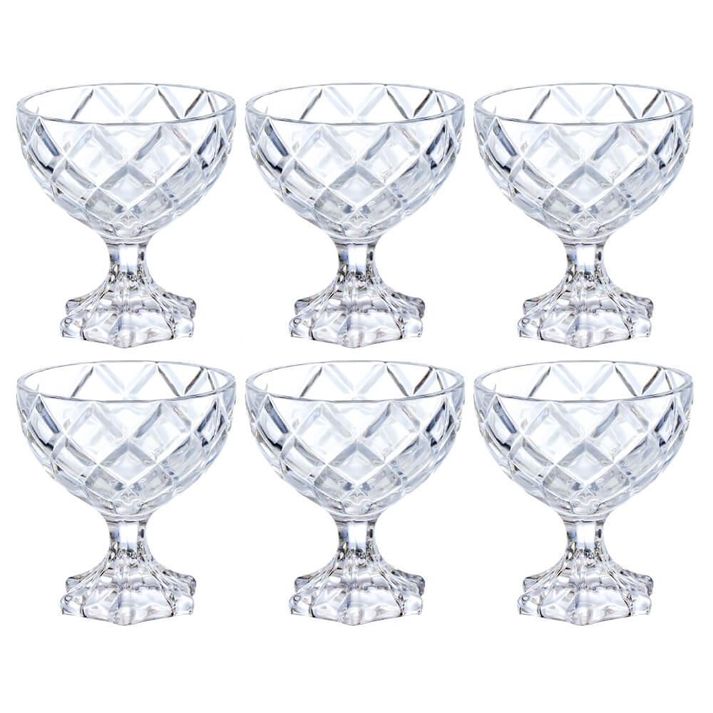 Jogo de Taças De Sobremesa Em Vidro Pineapple 170ml 6 Peças - Hauskraft em Oferta na Shopee