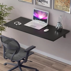 Mesa De Parede Dobravel Supensa Com Suporte 90x38cm