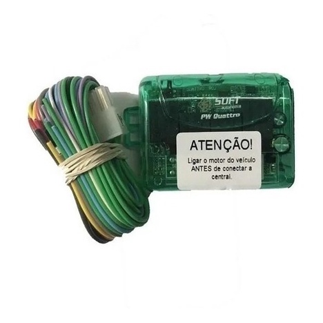 Módulo Subida De Vidro Elétrico Soft PW Quattro Universal 2 e 4 Portas Alarmes