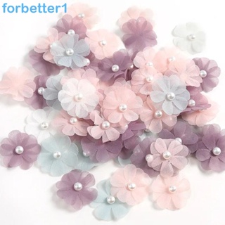 FORBETTER 10 Peças De Flores Artificiais Para Decoração De Roupas , Apliques Artesanais DIY Multicamadas , Com Núcleo em Oferta na Shopee