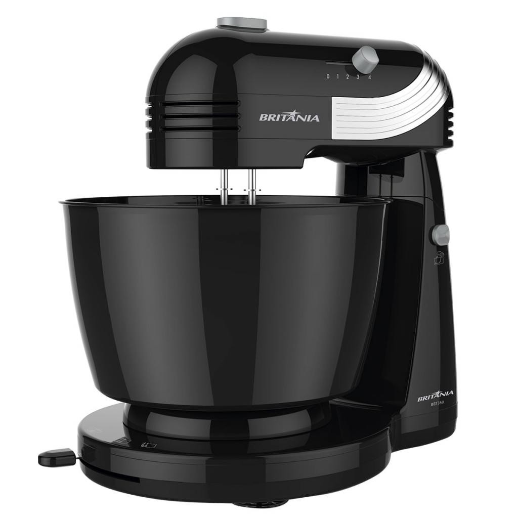 Batedeira Britania 350w 4 Velocidades Black Ellegance 127V