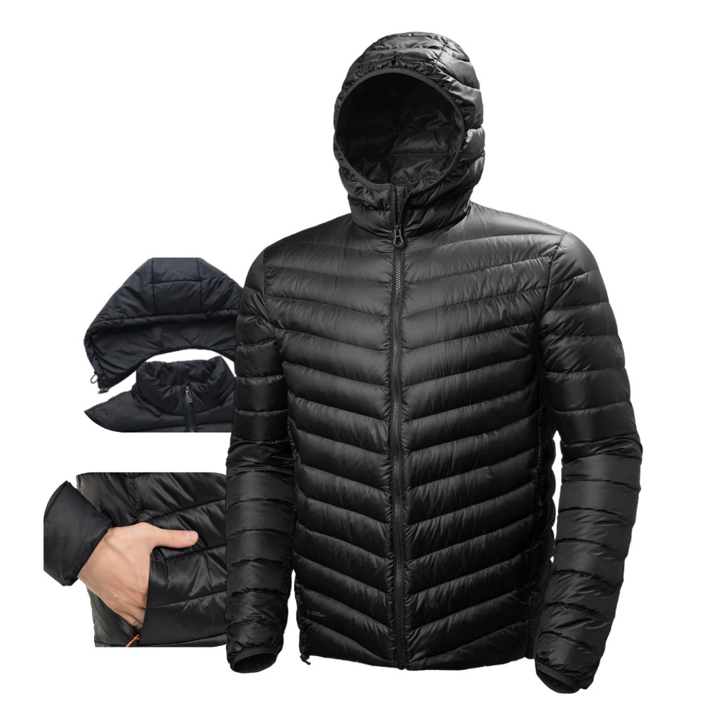 Jaqueta Puffer Bobojaco Impermeável de Frio Intenso Blusa Masculina Inverno com Capuz Removível