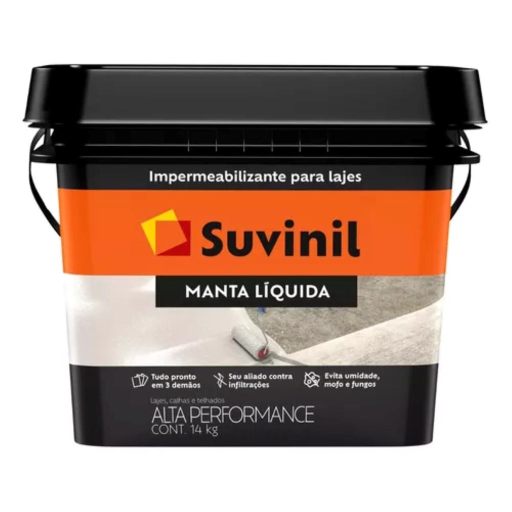 MANTA LÍQUIDA IMPERMEABILIZANTE BRANCO 14KG SUVINIL em Oferta na Shopee