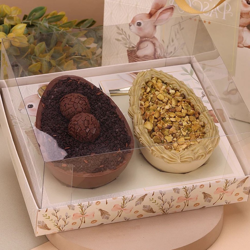 10 CAIXAS P/OVO DE PÁSCOA DUO 150/250G LEVEZA 4595 ( PASCOA JANGO 2025 ) em Oferta na Shopee