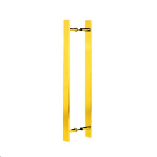 Puxador Para Portas Madeira / Vidro 40 Cm Alumínio Dourado