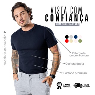 Camiseta Peruana Algodão Com Elastano Camisa Básica Justa ao Corpo Estilo Americano em Oferta na Shopee