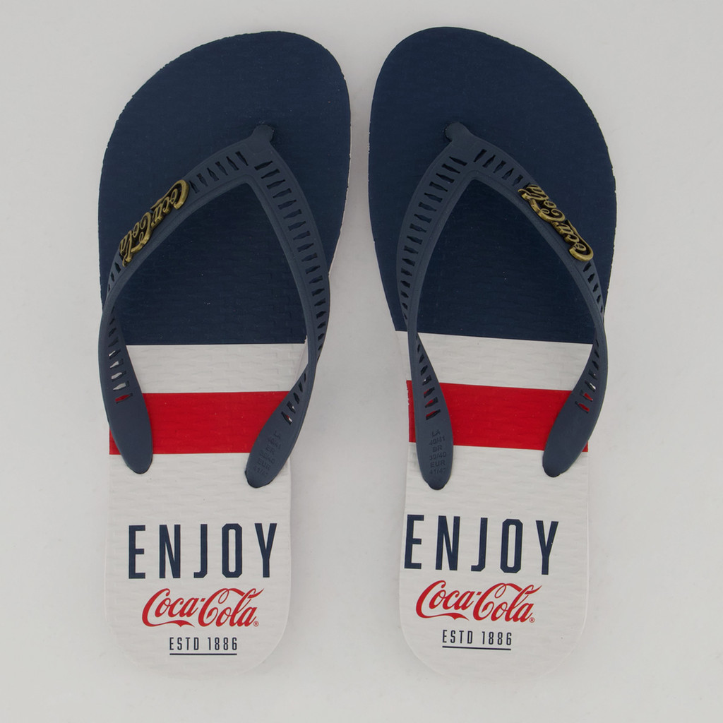 Chinelo Coca Cola Enjoy Marinho - Men Shoes