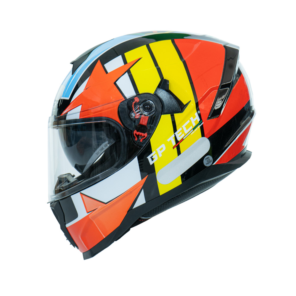 CAPACETE MOTOCICLISTA GP TECH ULTRA STARDUST SV COM VISEIRA INTERNA FUMÊ