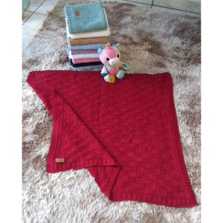 Manta Bebê Tricot Cobertor Saida Maternidade em Oferta na Shopee