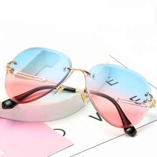 Óculo de sol aviador degrade feminino masculino com proteção UV + case oval porta óculos.