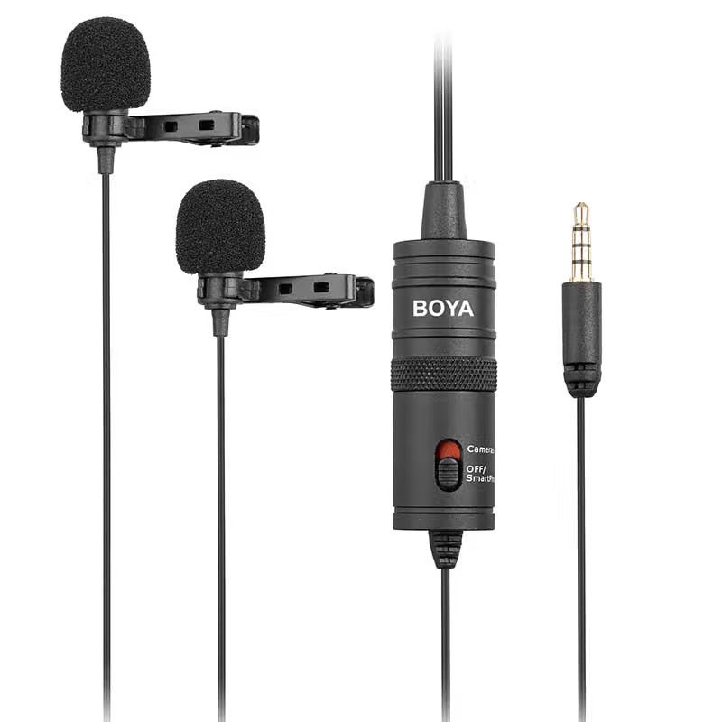 Microfones Boya BY-M1DM Condensador Omnidirecional Preto