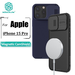Nillkin CamShield Pro Capa Magnética Para iPhone 15 Pro Protetora Deslizante Câmera PC Dura + TPU Traseira À Prova De Choque em Oferta na Shopee