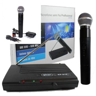Microfone Sem Fio Dinamico Profissional Knup Vhf Uhf KP-910