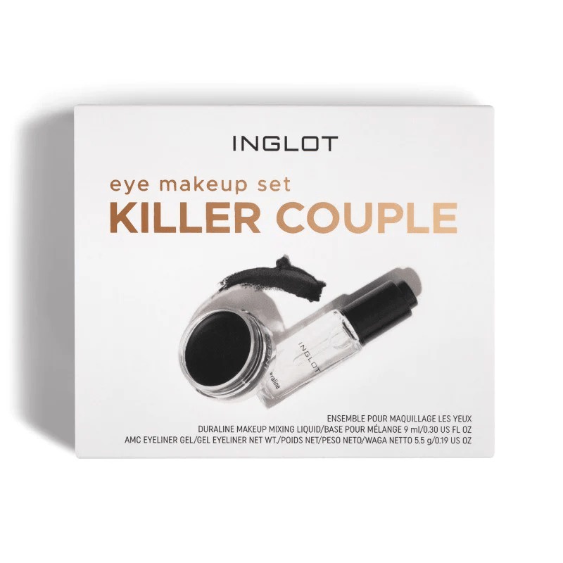 Kit Inglot Killer Couple Contém Delineador Gel Eyeliner Gel 77 5,5g + Diluidor Duraline 9ml