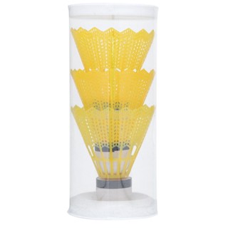Peteca Hyper em Nylon Tubo com 03 Unidades Amarela