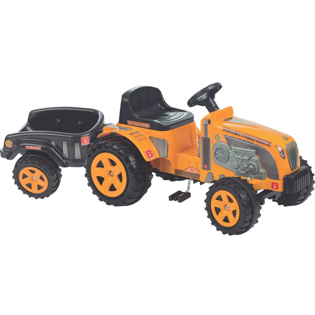 Trator Pedal Infantil Biemme Fazendeiro com Caçamba Amarelo em Oferta na Shopee