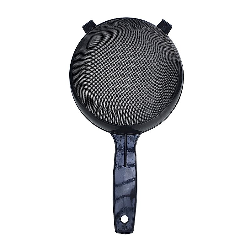 Peneira Plástico Média 15cm Preta Coador Fino