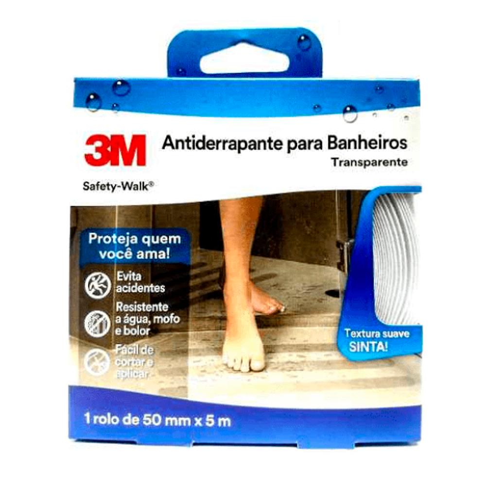 Fita Antiderrapante 50x5 Transparente p/ Banheiro 3M