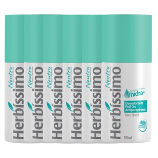Kit 6 unid - Desodorante Roll-On Herbíssimo Neutro 50Ml em Oferta na Shopee