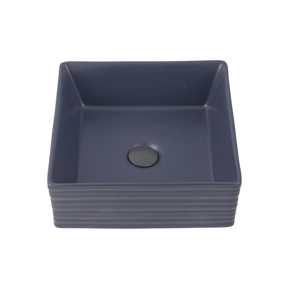 Cuba De Apoio Para Banheiro Quadrada Slim Louça Cerâmica 38 cm Larimar Pingoo - Cinza Fosco em Oferta na Shopee