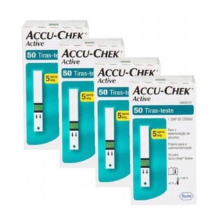 Tiras Teste Glicose Fita Medir Glicemia Accu Chek Active 200un em Oferta na Shopee