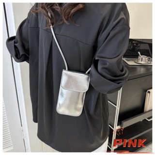 PINK1 Bolsa Para O Ombro , De Couro PU Mensageiro Casual Celular De Cor Sólida Corpo Cruzado