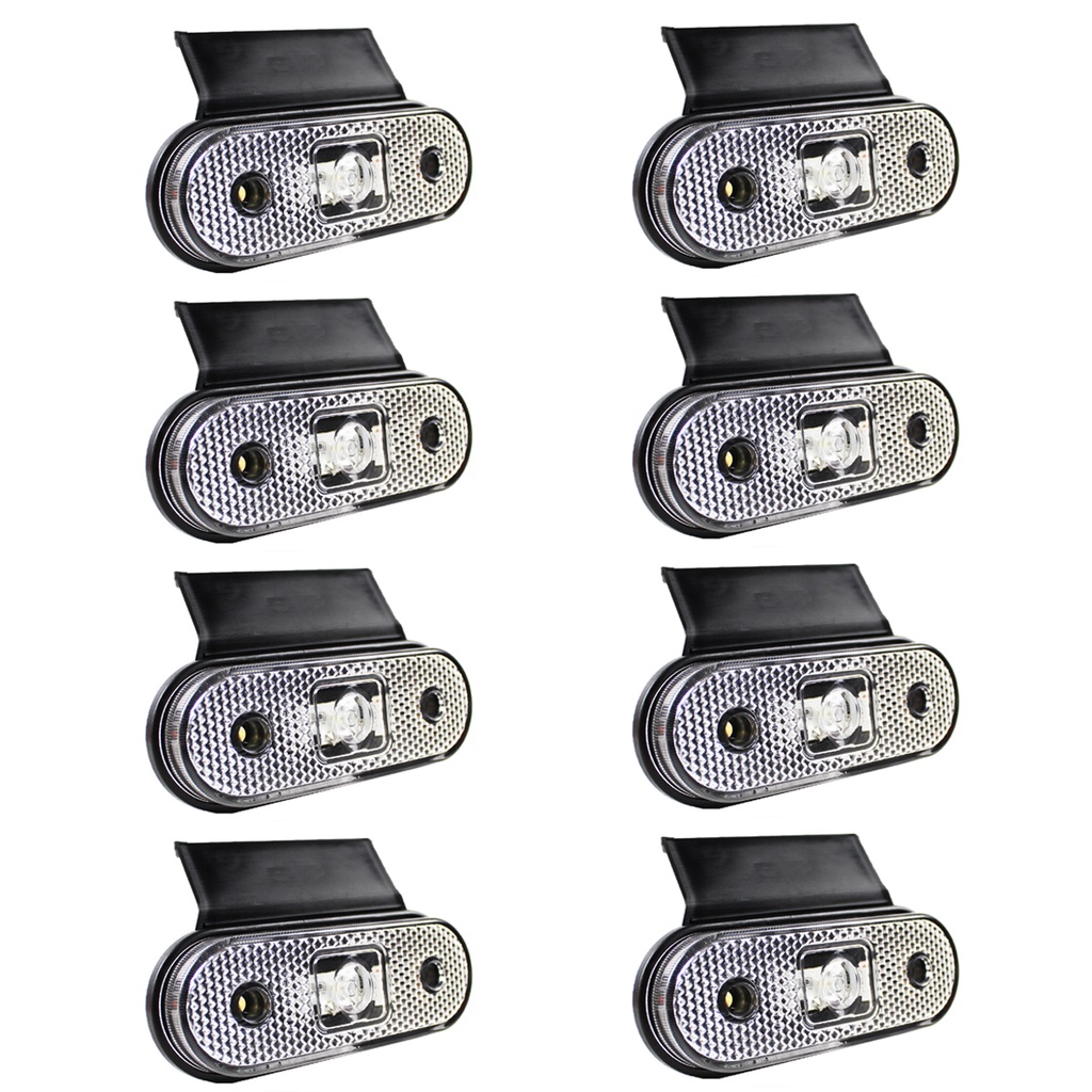 8 Lanterna Lateral Caminhão Carreta Facchini LED CR +Suporte