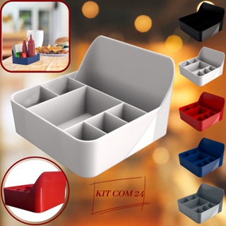 Kit 24 Porta Guardanapo Sachê Galheteiro Mesa Balcão Bancada Organizador Suporte Multiuso Divisórias em Oferta na Shopee