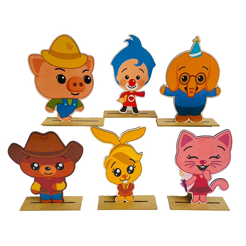 Kit Display de Mesa 6 Peças Para Festa Palhaço Plim Plim MDF em Oferta na Shopee